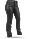 Xelement B7600 Motorcycle Leather Pants for Women - Ladies High Grade Black Pants