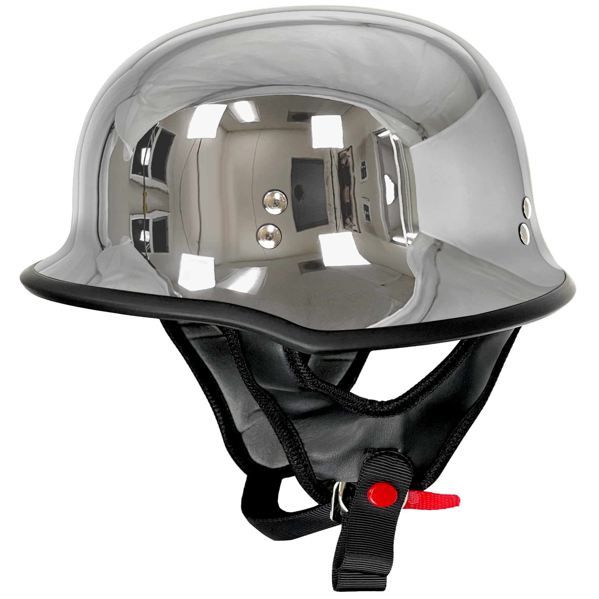 Kids Bike Half Helmet - Vespa Style, ABS Shell, Adjustable Chin Strap, Fits 46-56cm Head, For Bikes, ATVs, Scooters