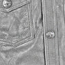 Xelement XS921G Gray Leather Shirt for Men with Vintage Buffalo Buttons - Premium Genuine Light Weight and Durable Leather Shirt