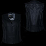 Xelement XS24004 Ladies ‘Gemma’ Black Leather Vest with Side Lace Adjustment