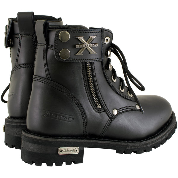 Xelement 2505 'Righteous' Women's Black Zipper Motorcycle Boots