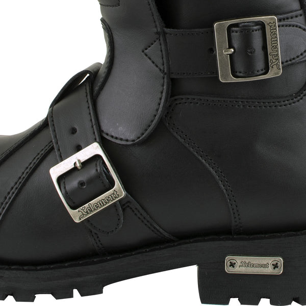 Xelement 1503 'Executioner' Men's Black Leather Motorcycle Boots
