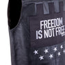 Xelement HSVT 290 Motorcycle Leather Vest For Men - Freedom is Not Free - Premium Genuine Biker Club Gilet