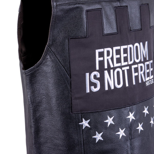 Xelement HSVT 290 Motorcycle Leather Vest For Men Freedom is