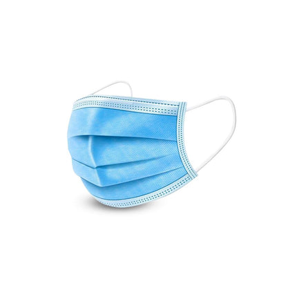 Disposable 3-Layer Masks, Anti Dust Breathable Earloop Mouth, Comfortable Blue Face Mask (pack of 50)