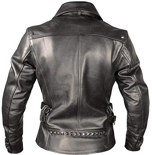 Xelement XS-783 Women's Black Leather Punk Studded Jacket