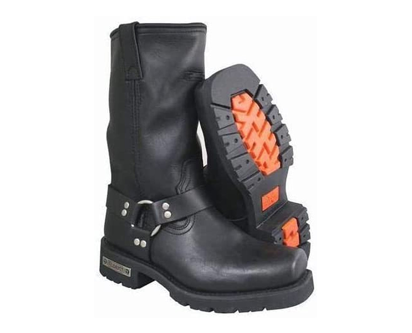 X Element Xelement 1436 Men's Black Short Harness Motorcycle Boots