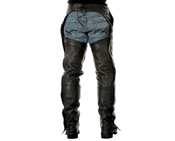 Xelement Mens B4766 Naked American Cowhide Leather Motorcycle Chaps with Removable In