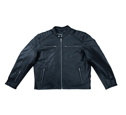 XElement XS630 Black Mens Leather Motorcycle Jacket