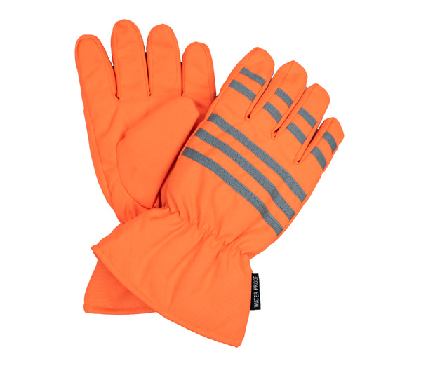 Xelement XS0405 'Gauntlet' Men's Neon Orange Waterproof Tri-Tex Gloves