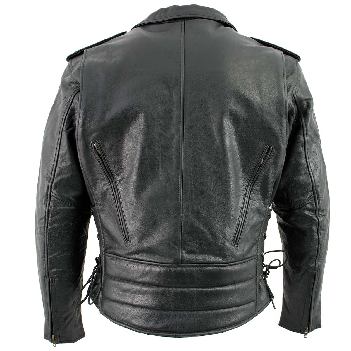 Xelement B7210 'Cool Rider' Men's Black Vented Leather