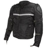 Xelement CF751 Black Tri-Tex Mesh Motorcycle Sport Jacket For Men with X Armor Protection - Premium Lightweight Breathable Textile Biker Coat