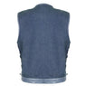 Xelement DMX2240 Men's Blue Denim Lace Gun Pocket Vest