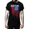 Men's Officially Licensed Hustler HST-560 'Hardcore Biker Color Flag' Black T-Shirt