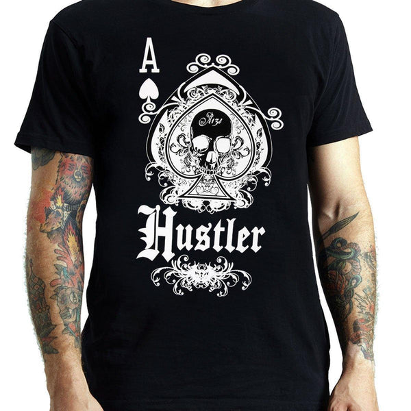 Men's Officially Licensed Hustler HST-660 'Hustler Ace of Spades' Black T-Shirt