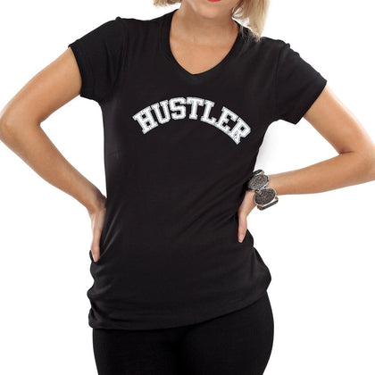 Ladies Officially Licensed HST-700 'Hustler' Black V-Neck Tee