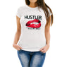 Ladies Officially Licensed Hustler HST-770 'Kiss My Bike' White Tee