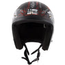Outlaw Helmets HT50 Hustler Glossy Black Vegas Motorcycle Open Face Helmet for Men & Women DOT Approved - Adult Unisex Open Face Helmet for Bike ATV UTV Chopper Cruiser Skateboard