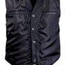Xelement HSVT 220 Motorcycle Leather Vest For Men - Twin Grils - Premium Genuine Biker Club Gilet
