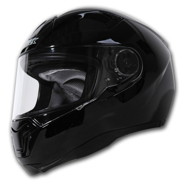 Nitek Interceptor Glossy Black Full Face Motorcycle Street Helmet