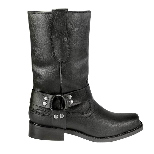 Xelement LU7028 Black Children's Harness Leather Boots