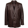 Lucky Leather 118 Men's 2 Button Classic Chocolate Brown Leather Blazer