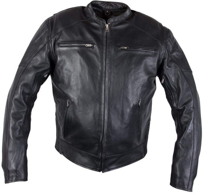 Xelement XS-3349 Evade Mens Black Leather Motorcycle Jacket
