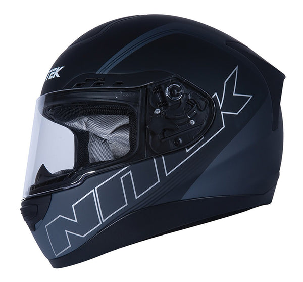 Nitek P1 Flat Black Stealth Full Face Motorcycle Street Helmet