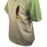 Rockhouse RHCPM249 'Smoke Cigars' Cream and Light Green Button Up Short Sleeve Shirt