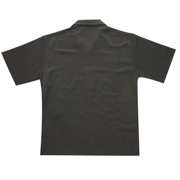Rockhouse Iron Cross Web Black Button up Short Sleeve Shirt