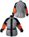 Xelement RN4792 Men's 2-Piece Black/Silver/Orange Motorcycle Rainsuit