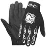 Xelement XG44607 'Hardcore Mohawk' Men's Black Textile Mechanic Skull Gloves