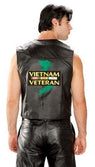 Men's Patriotic Vietnam Leather Vest