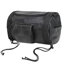 Small X535 Premium Black Leather Sissy Bar Bag