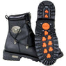 Xelement X93007 BLACK 'Flathead' Men's Black Performance Leather Boots