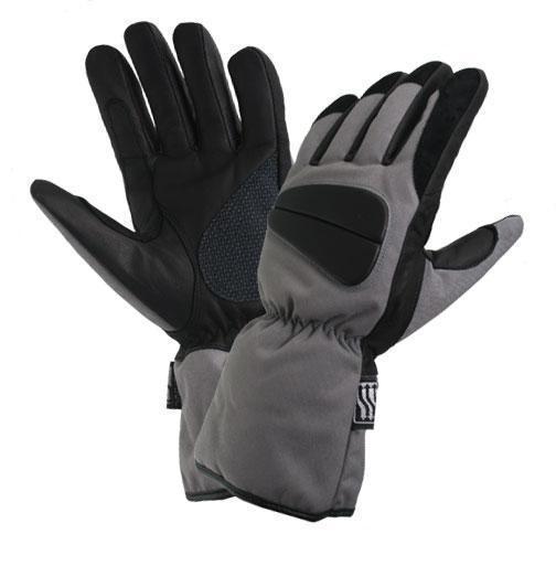 Xelement XG253 Men's Black/Grey Tri-Tex Fabric Padded/Waterproof Gloves