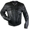Xelement XS-6225 'Speedster' Men's Black Armored Leather Racing Jacket