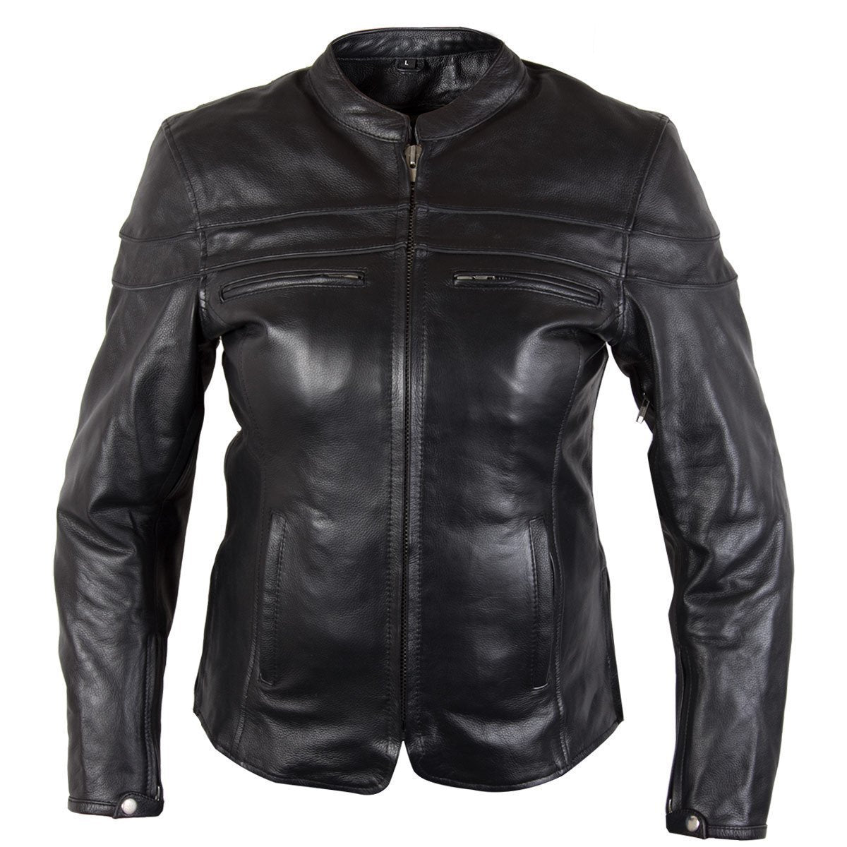 Xelement B7210 'Cool Rider' Men's Black Vented Leather